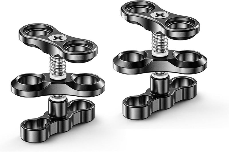 Seafrogs 2PCS Aluminum Alloy Clamp Ball Joint Bracket Arm Two Section Holder Diving Essential Accessory Light Combination Fixed Clamp CP-2 - Image 1